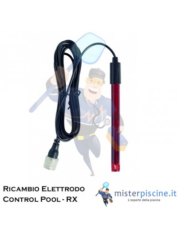 ELETTRODO DI RICAMBIO RX - PER POMPA PERISTALTICA CONTROL POOL RX e POOL RX PER ELETTROLISI con cavo da 5 m