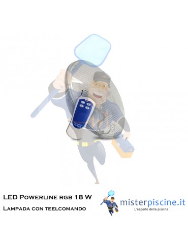 Lampada LED Powerline rgb 18 W | 12 V | Par 56 con telecomando | Hayward