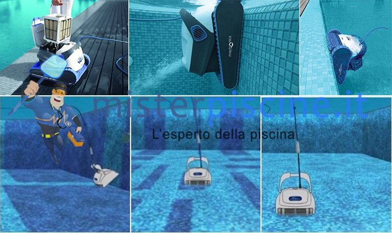 pulizia della piscina con un robot dolphin maytronics
